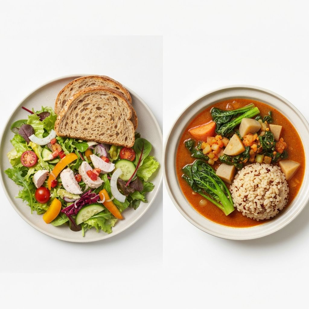 Combined lunch and dinner patterns